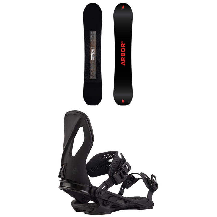 Arbor Red Gerard Pro Snowboard 2027 + Cypress Snowboard Bindings