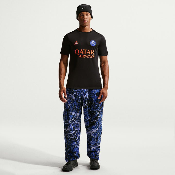 Nike Inter Milan Dri-Fit Academy Short-Sleeve Shirt - Men's Black/Safety Orange
