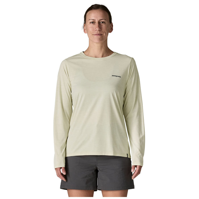 Patagonia Long-Sleeve Cap Cool-Fitz Roy Trout Shirt - Women's Dyno White