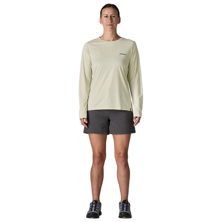 Patagonia Long-Sleeve Cap Cool-Fitz Roy Trout Shirt - Women's Dyno White
