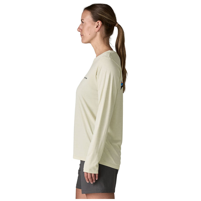 Patagonia Long-Sleeve Cap Cool-Fitz Roy Trout Shirt - Women's Dyno White