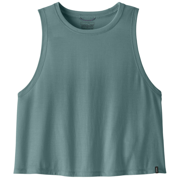 Patagonia Cap Cool Trail Cropped Tank Top - Women's Blue Sage