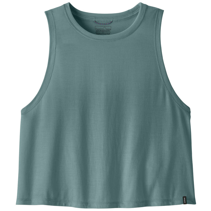 Patagonia Cap Cool Trail Cropped Tank Top - Women's Blue Sage