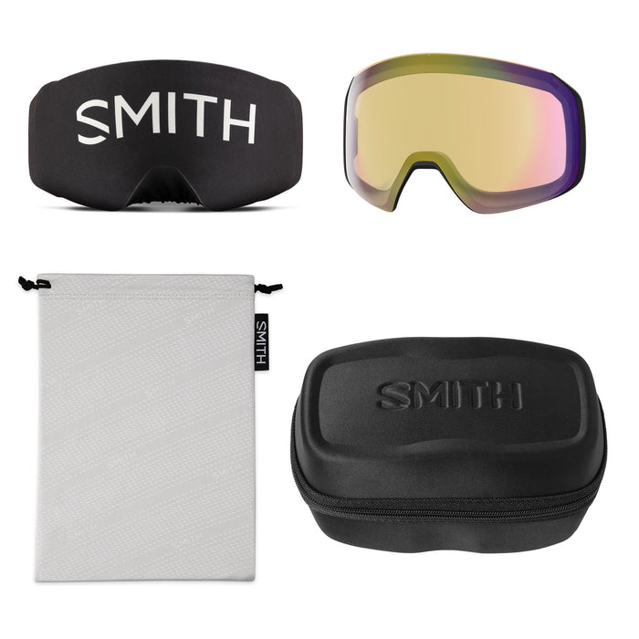 Smith 4D MAG S Goggles Iceberg Marble/ChromaPop Sun Red Mirror + ChromaPop Storm Yellow Flash