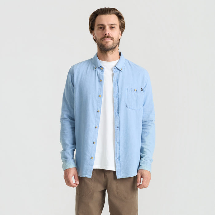 Roark Scholar Chambray Long-Sleeve Shirt - Men's Bleached
