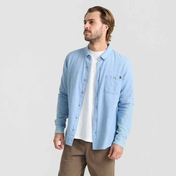Roark Scholar Chambray Long-Sleeve Shirt - Men's Bleached