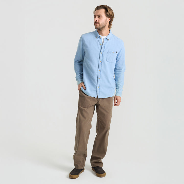 Roark Scholar Chambray Long-Sleeve Shirt - Men's Bleached