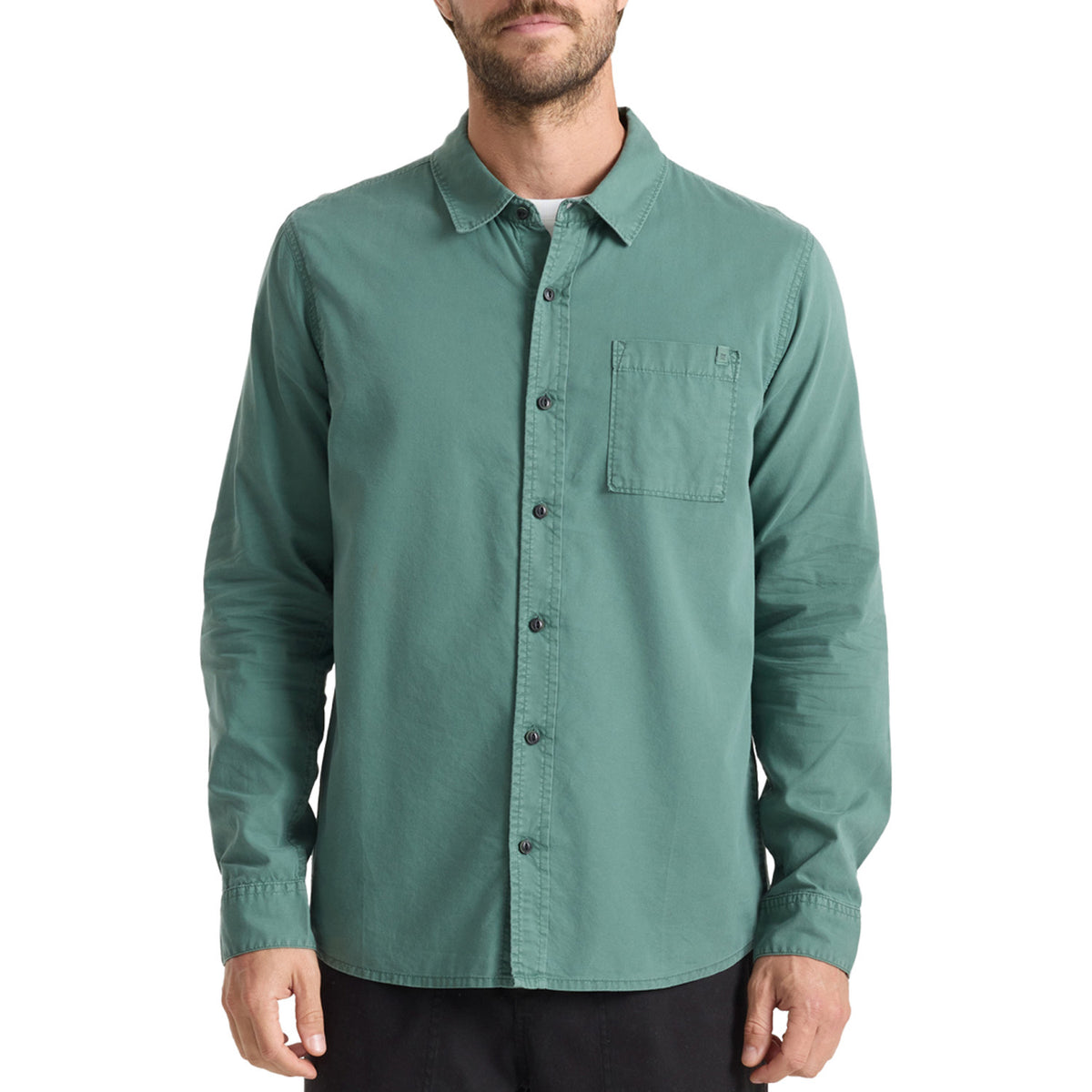 Roark Made To Fade Long-Sleeve Shirt - Men's Washed Slate Green