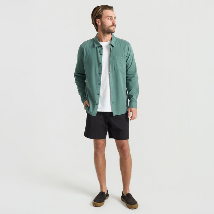 Roark Made To Fade Long-Sleeve Shirt - Men's Washed Slate Green
