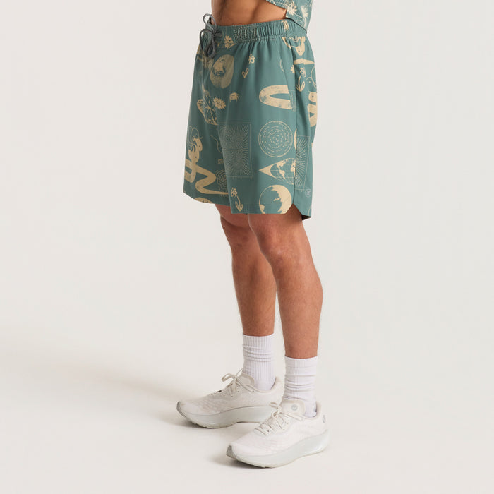 Roark Serrano 7" Shorts - Men's Slate Green
