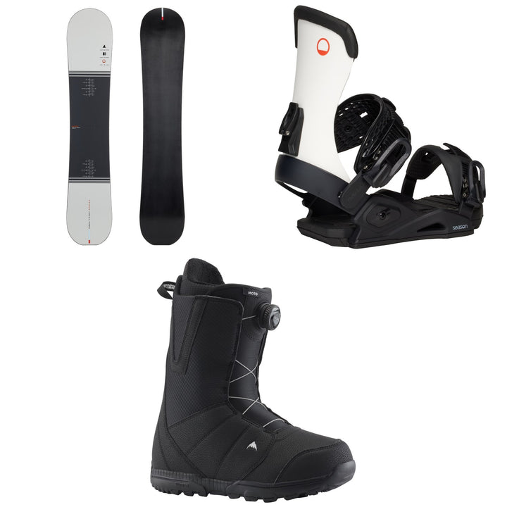 Season Primer Snowboard 2026+ Meld Snowboard Bindings + Burton Moto Boa Snowboard Boots 2026