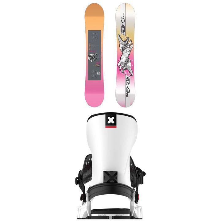 GNU x Airblaster S.N.A.R.F. Machine Snowboard + Bent Metal Transfer Snowboard Bindings 2026