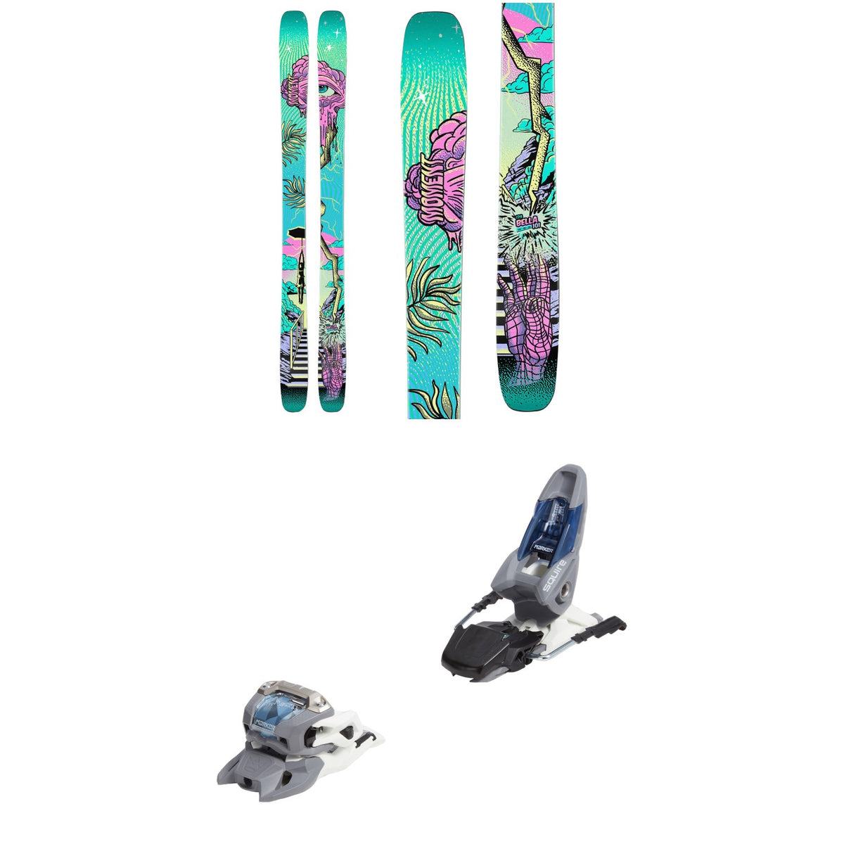 Moment Bella 101 Skis - Women's + Marker Squire 11 Ski Bindings 2026