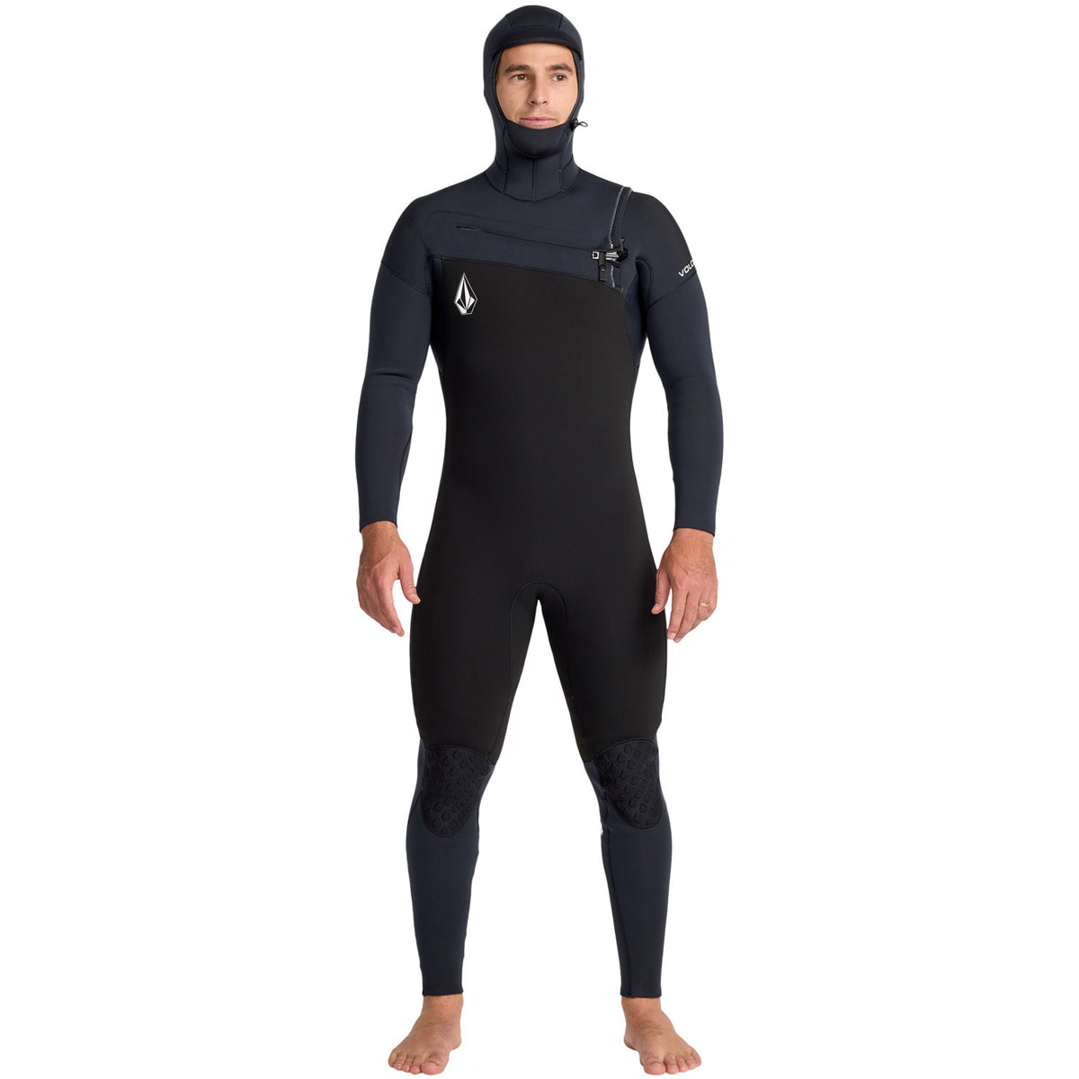 Volcom 5/4/3 Modulator Chest Zip Hooded Wetsuit Black