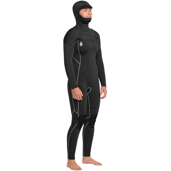 Volcom 5/4 Modulator Chest Zip Hooded Wetsuit - Women's Black