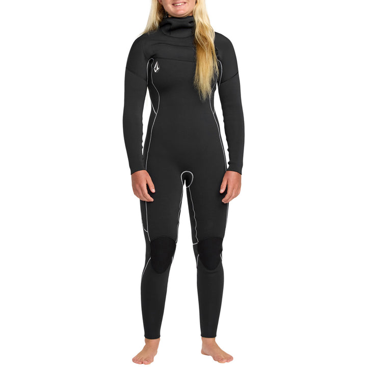 Volcom 5/4 Modulator Chest Zip Hooded Wetsuit - Women's Black