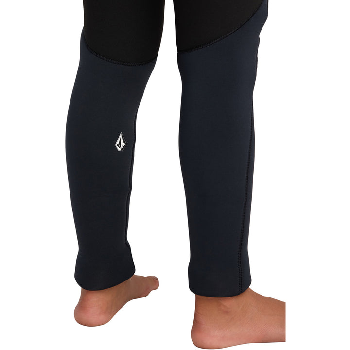 Volcom 5/4 Chest Zip Hooded Wetsuit - Kids' Black