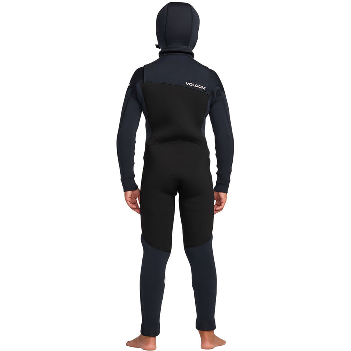 Volcom 5/4 Chest Zip Hooded Wetsuit - Kids' Black