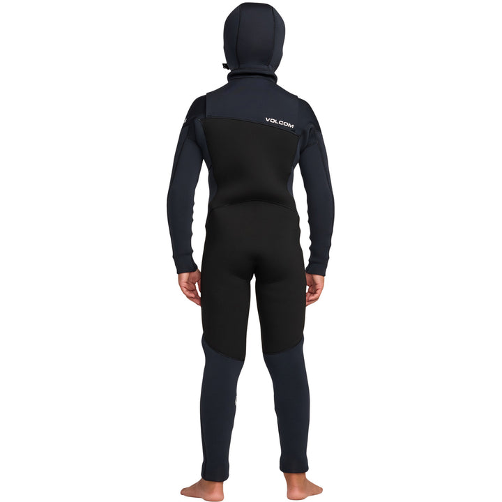 Volcom 5/4 Chest Zip Hooded Wetsuit - Kids' Black