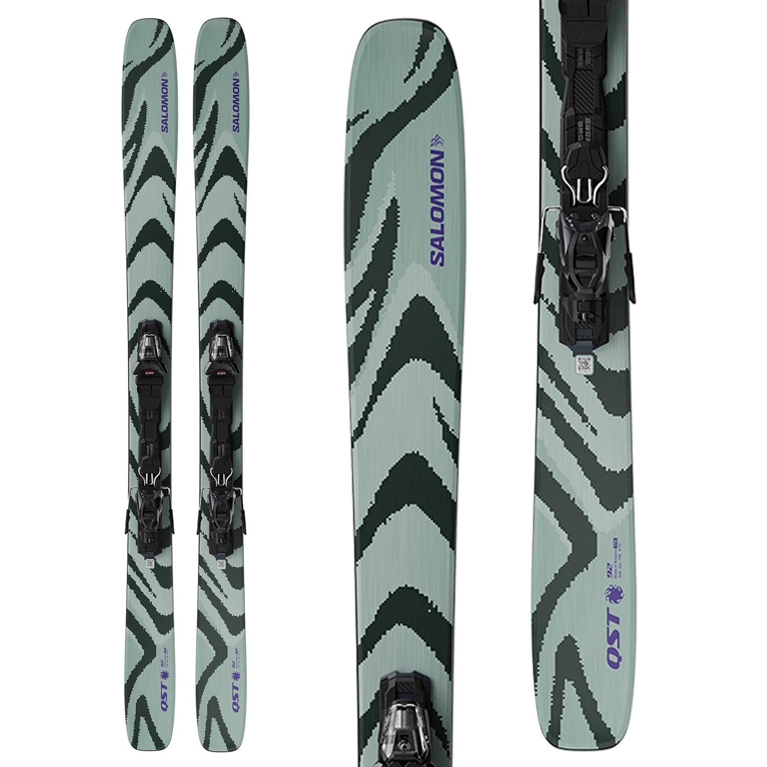 salomon 9x skis 2026 QST 92 + M11 GW Bindings Color_Red / White / Blue Northface Tellus 55 Rucksack ITEM:Motor Core The Salomon QST 94