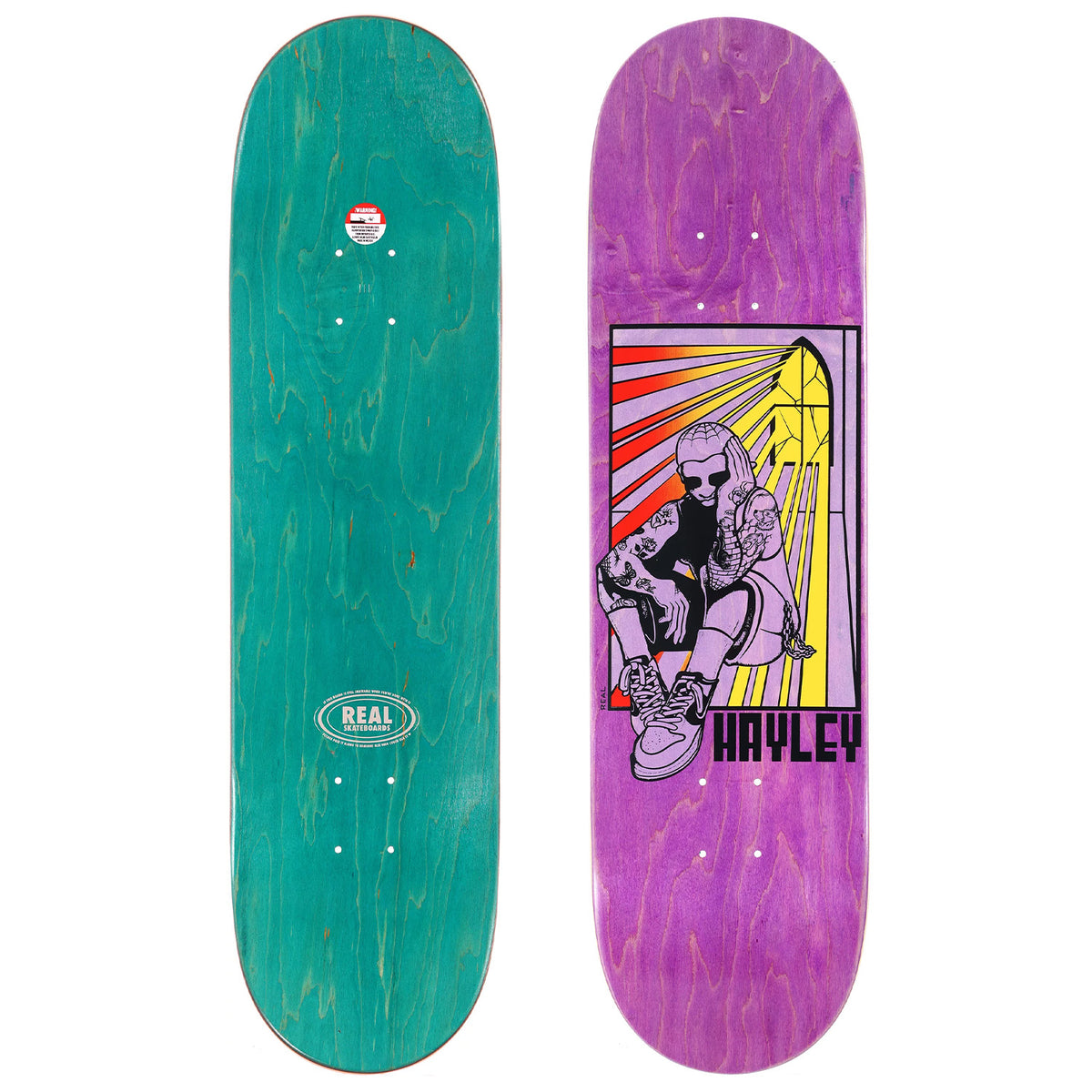 Real Haley Stained 8.5 Skateboard Deck