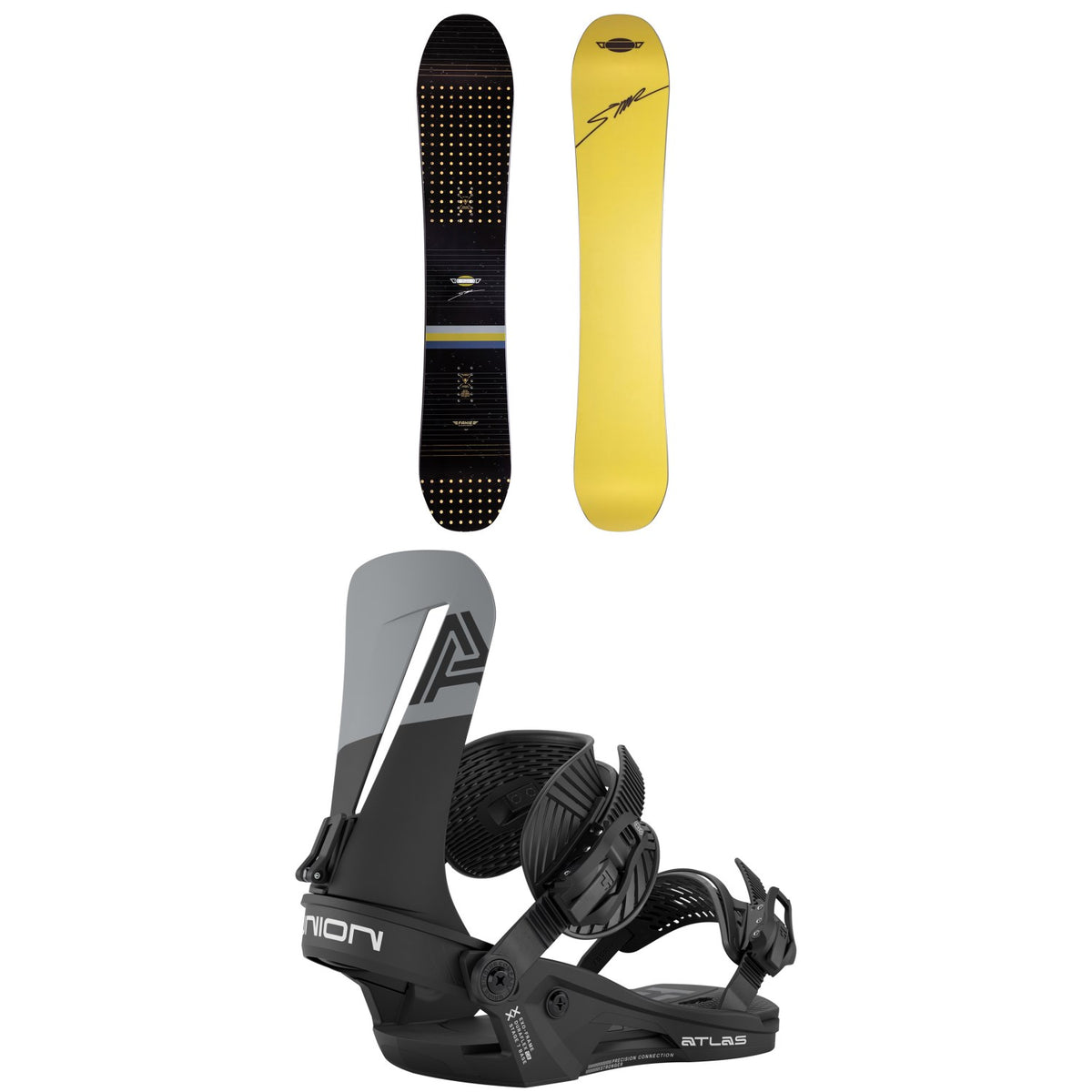 Sims Fakie Snowboard + Union Atlas Snowboard Bindings 2026