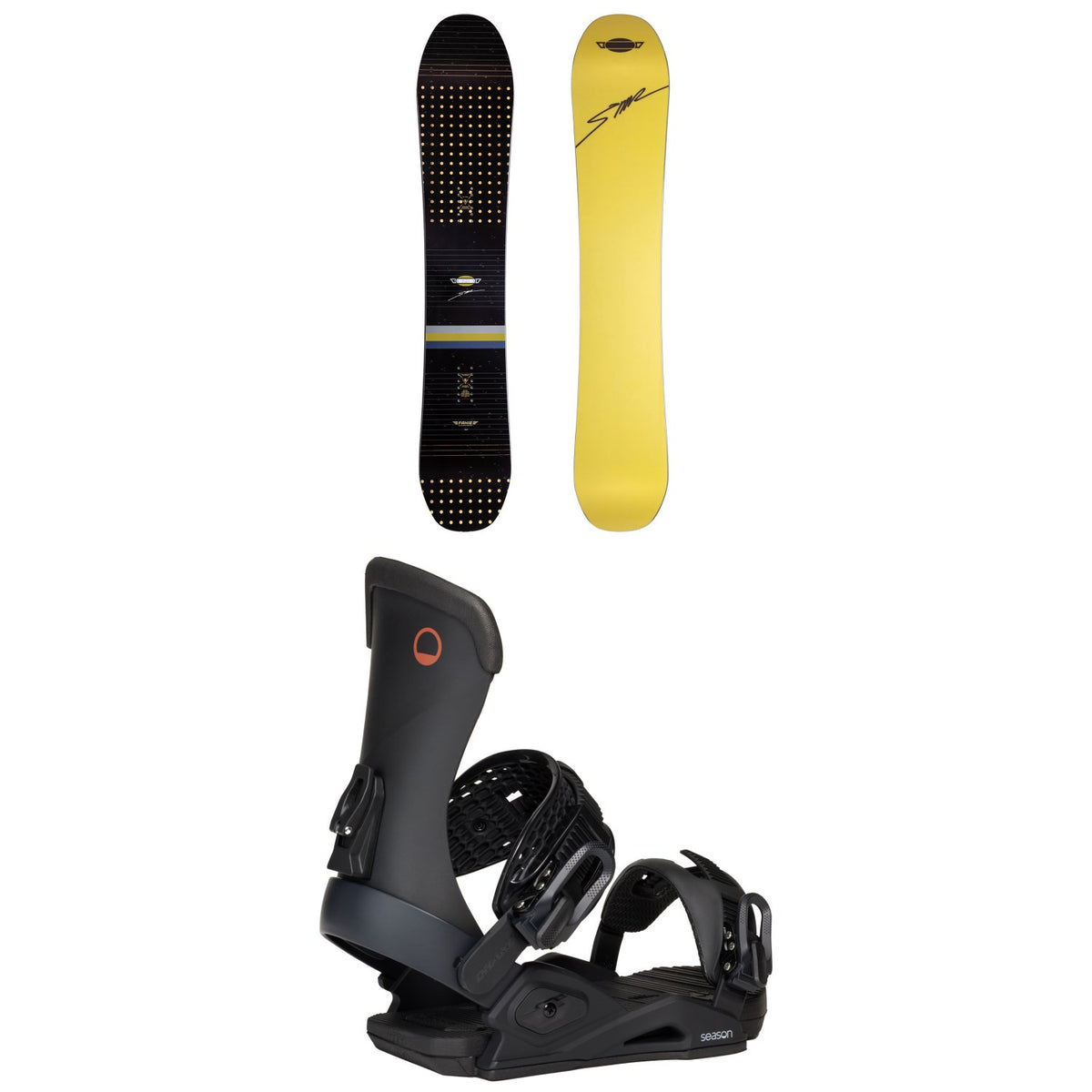 Sims Fakie Snowboard + Season Meld Snowboard Bindings 2026