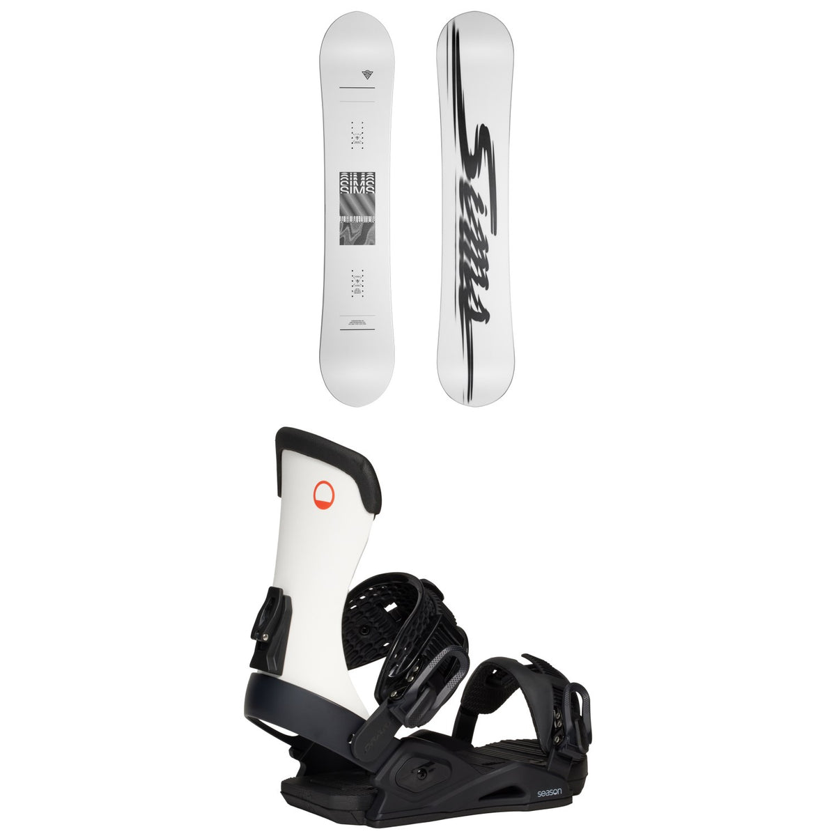 Sims Aurum Snowboard + Season Meld Snowboard Bindings 2026