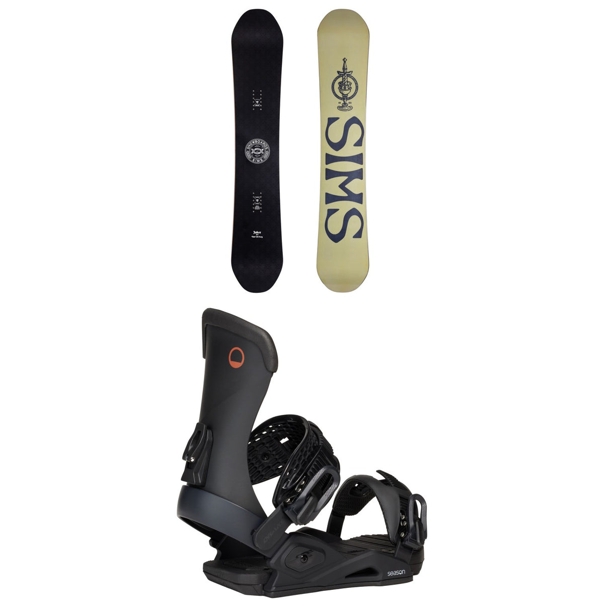 Sims Joker Snowboard + Season Meld Snowboard Bindings 2026