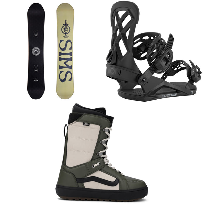 Sims Joker Snowboard + Union Flite Pro Snowboard Bindings + Vans Hi Standard OG Snowboard Boots 2026