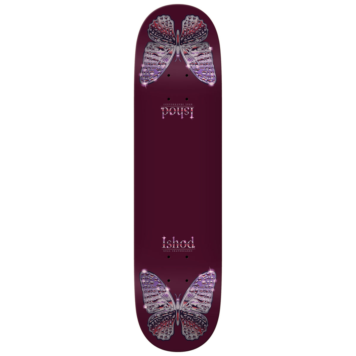 Real Ishod Mariposa Redux Twin Tail 8.0 Skateboard Deck