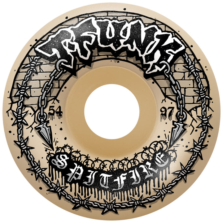 Spitfire Formula Four 97d Radial Full T-Funk Raw Skateboard Wheels