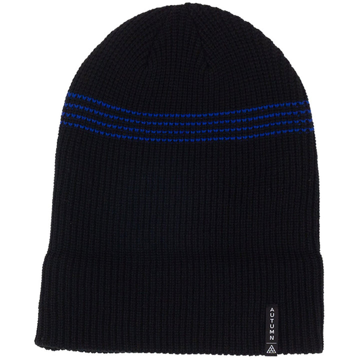 NST x Autumn Mini Stripe Beanie Black Cobalt Blue