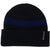 NST x Autumn Mini Stripe Beanie Black Cobalt Blue