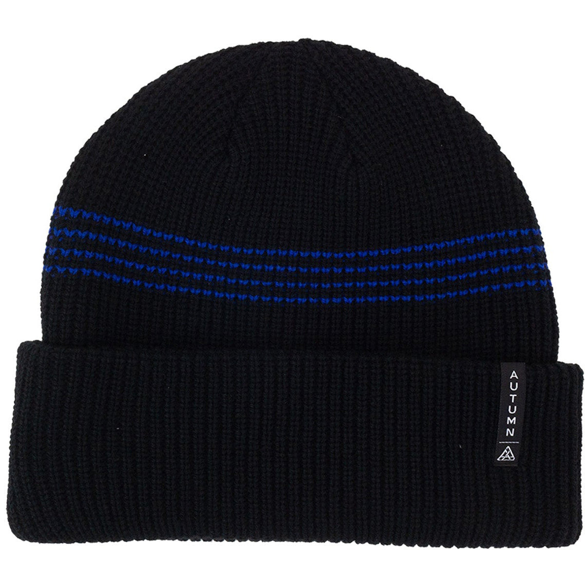 NST x Autumn Mini Stripe Beanie Black Cobalt Blue