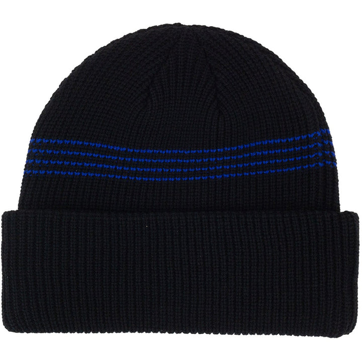 NST x Autumn Mini Stripe Beanie Black Cobalt Blue