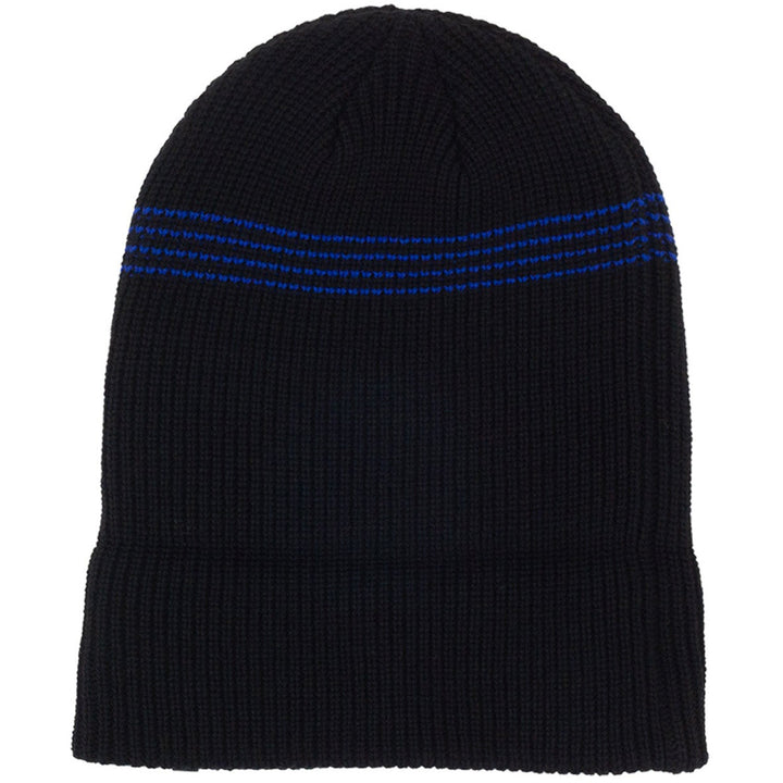 NST x Autumn Mini Stripe Beanie Black Cobalt Blue