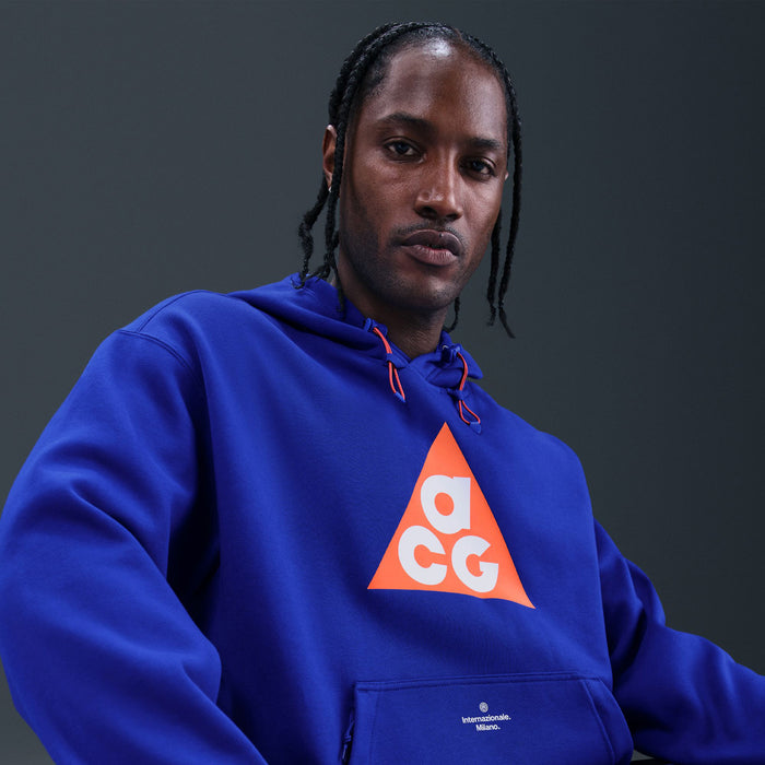 Nike Inter Milan ACG Thermal-Fit Tuff Fleece Pullover Hoodie - Men's Hyper Blue/Safety Orange/White