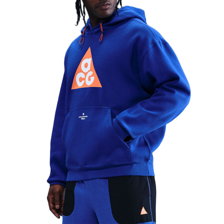 Nike Inter Milan ACG Thermal-Fit Tuff Fleece Pullover Hoodie - Men's Hyper Blue/Safety Orange/White