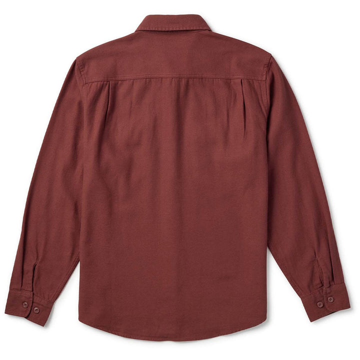 Seager Calico Solid Flannel - Men's Red Rock
