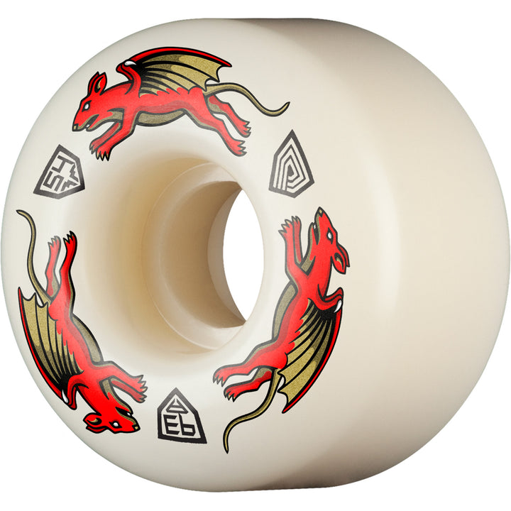 Powell Peralta Dragon Formula Red Nano Rats AV4 93a Asymmetrical Skateboard Wheels