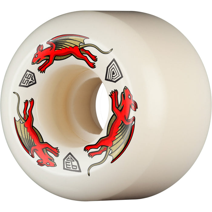 Powell Peralta Dragon Formula Red Nano Rats AV4 93a Asymmetrical Skateboard Wheels