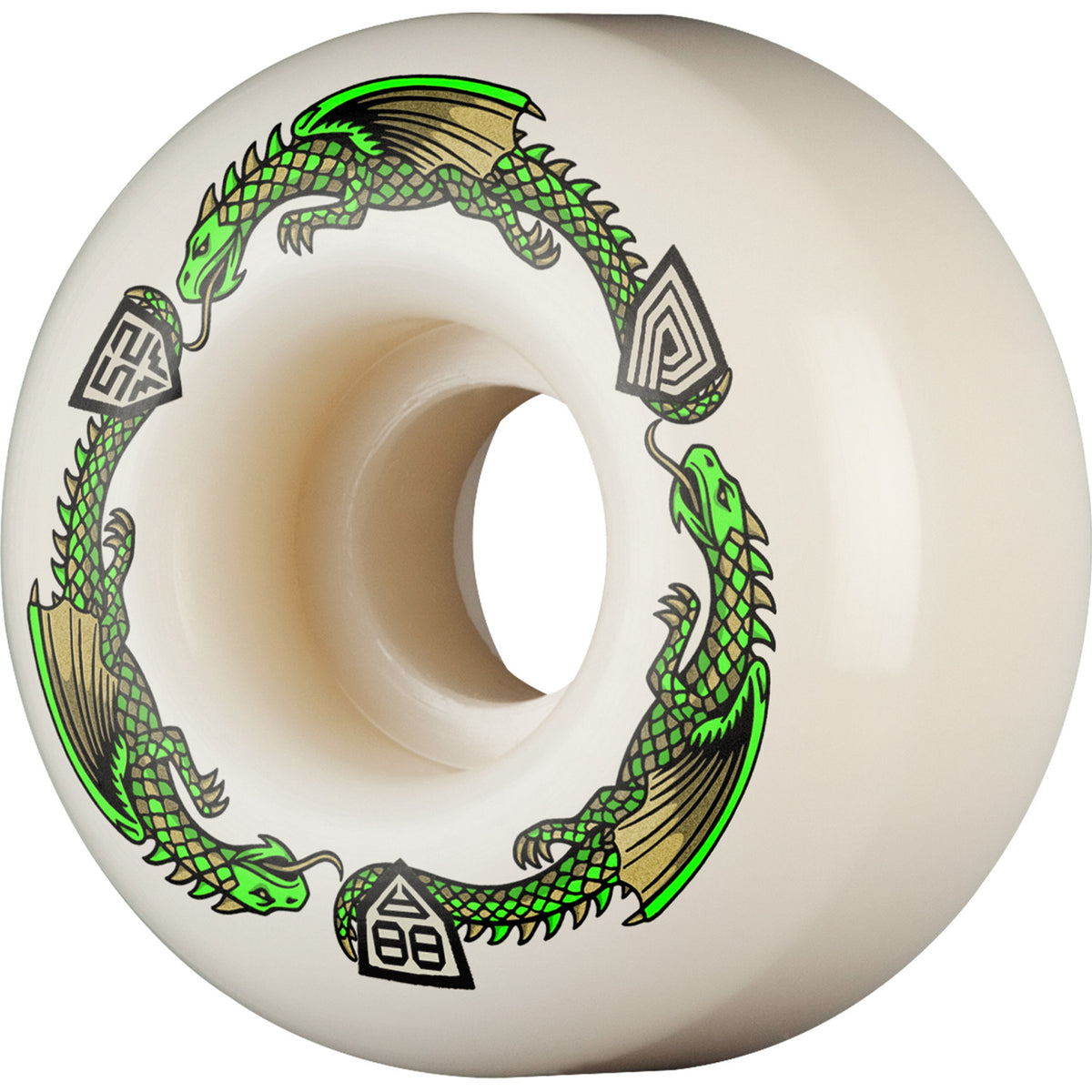 Powell Peralta Dragon Formula Green 88a V1 Symmetrical Skateboard Wheels