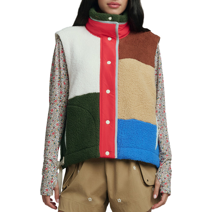 The Great Outdoors The Plush Color Block Sierra Vest - Women's Canyon Multi