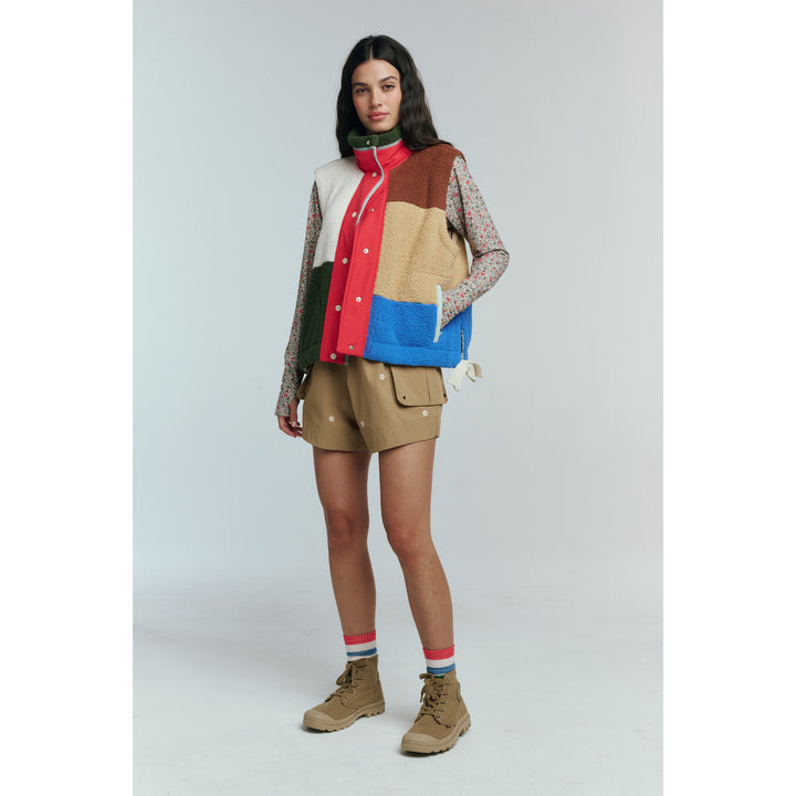 The Great Outdoors The Plush Color Block Sierra Vest - Women's Canyon Multi