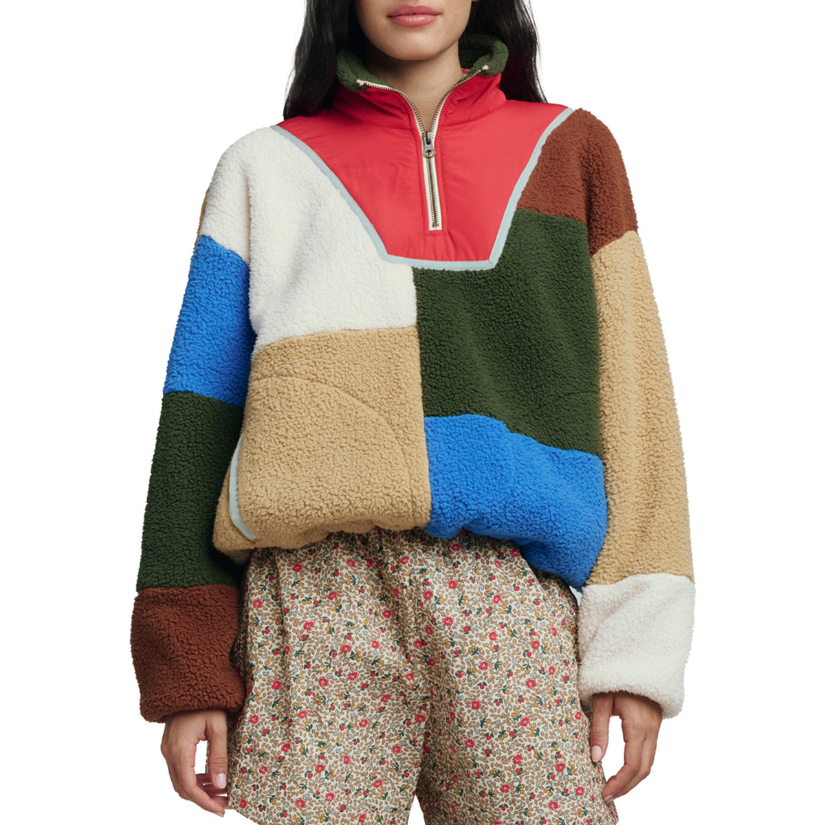 The Great Outdoors The Plush Color Block Sierra Pullover - Women's Canyon Multi