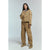 The Great Outdoors The Embroidered Cropped Trailhead Pullover - Women's Khaki With Daisy Embroidery