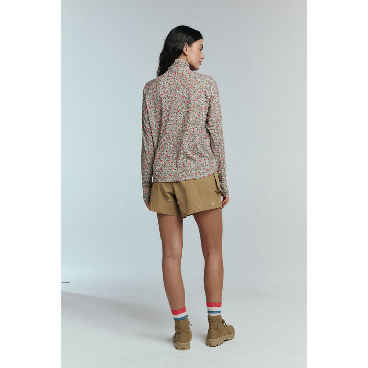 The Great Outdoors The Embridered Cargo Shorts - Women's Khaki With Daisy Embroidery