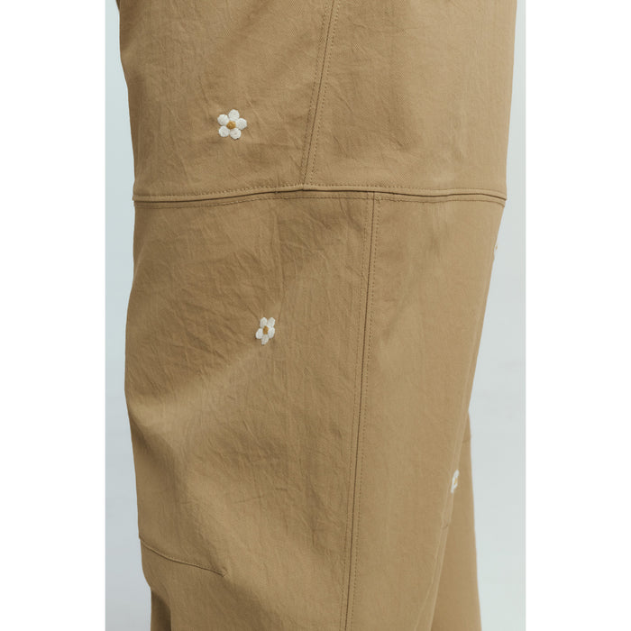 The Great Outdoors The Embroidered Outpost Pants - Women's Khaki With Daisy Embroidery