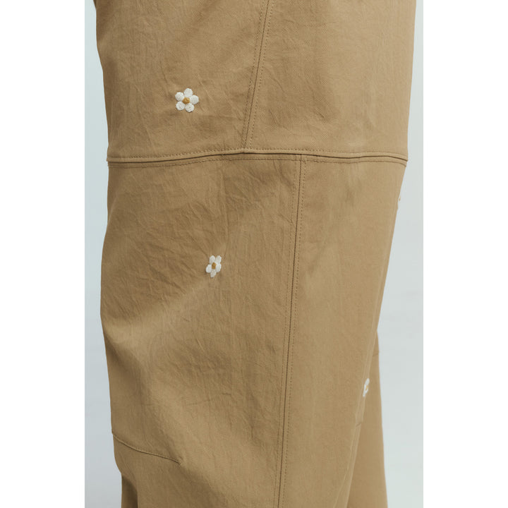 The Great Outdoors The Embroidered Outpost Pants - Women's Khaki With Daisy Embroidery